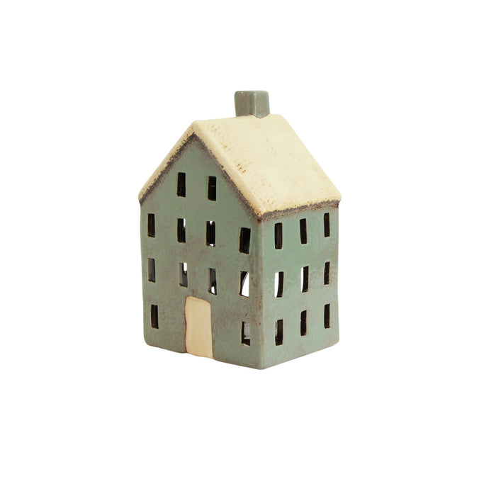 Chalet Tea Light House Blue