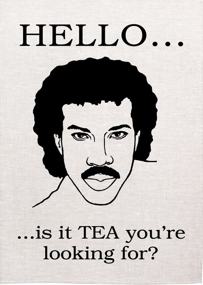 Hello Linen Tea Towel