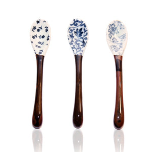 Tsuru-karakusa Ceramic Spoon Assorted Designs