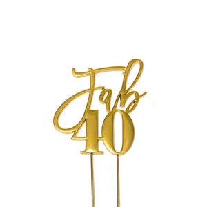 Cake Topper Gold - Fab40