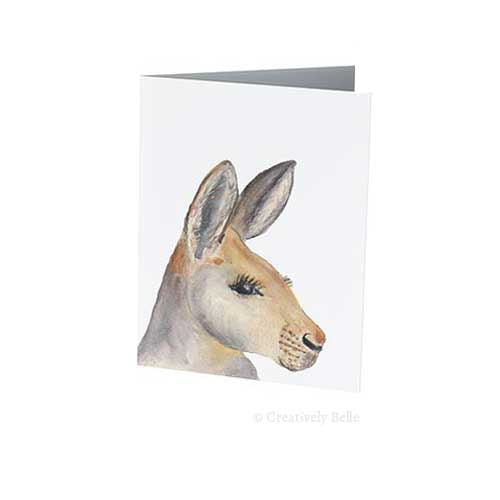 Greeting Card - Watercolour Kangaroo