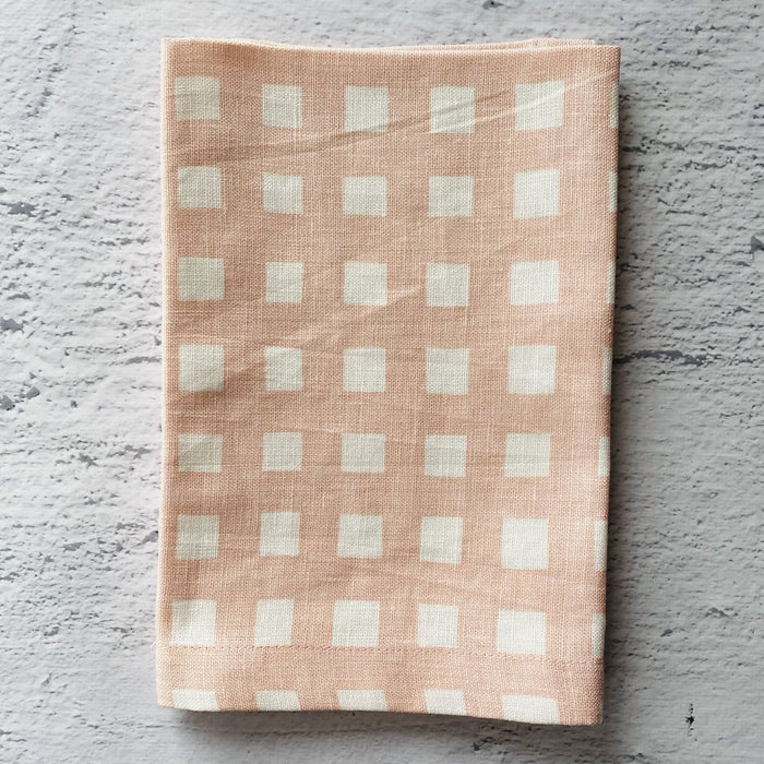 Bright Threads - Tulle Pink Gingham Napkin S/4