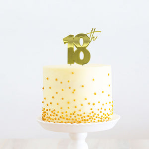 Cake Topper Gold - 18th