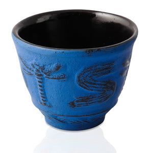 Dragonfly Blue Iron Cup