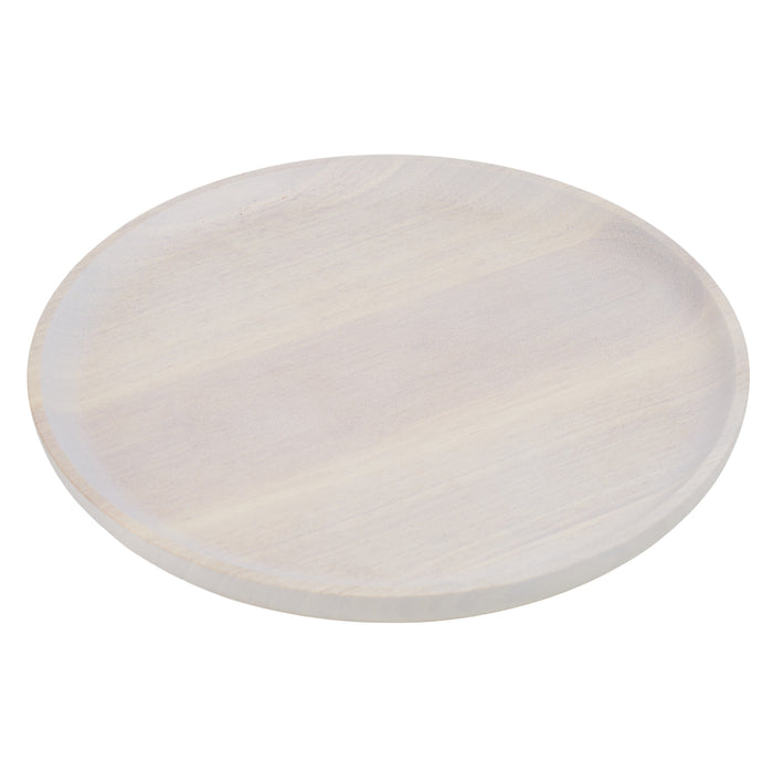 White Wash Round Platter 30x2.5cm