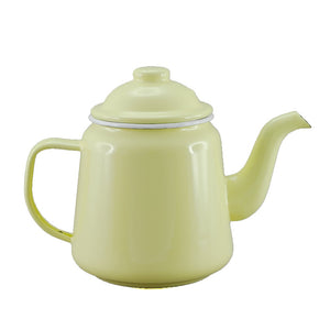 Enamel Teapot 950ml - Yellow/White