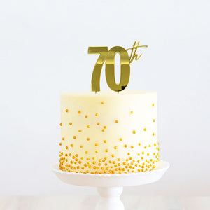 Cake Topper Gold - 70th