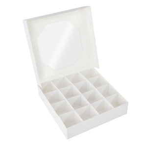 WHITE Window Treat Box & Insert - 16 Cavities Box (Pack of 5)
