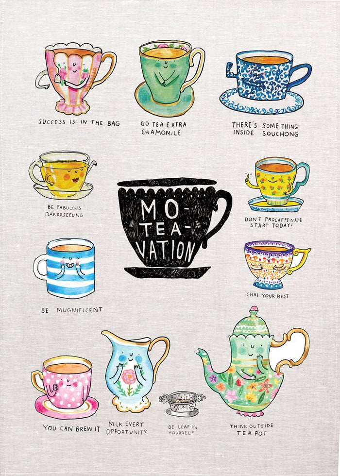 Mo-Tea-Vation Tea Towel