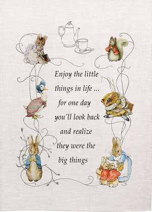 Peter Rabbit - Enjoy The Little Things in Life Tea Towel