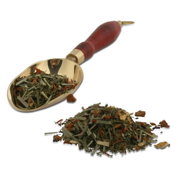 Tea Scoop Nickel + Wood Handle