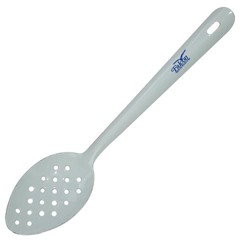 Enamel Perforated Spoon - Duck Egg Blue