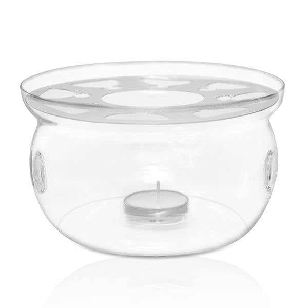 Large Glass Warmer w Candle