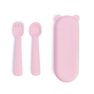 Tiny Feedie Fork & Spoon Set - Powder Pink