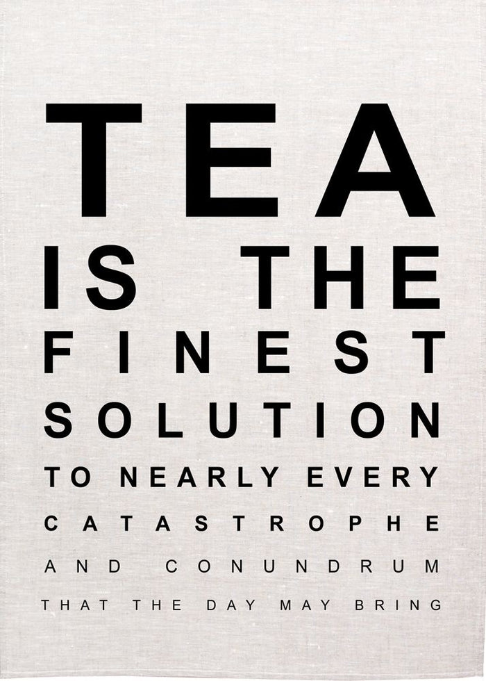 Tea Eyesight Test Tea Towel