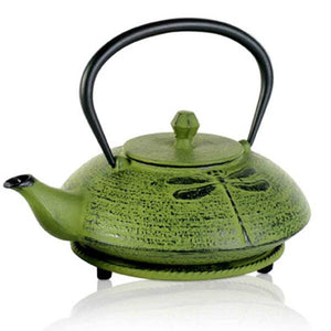 Iron Teapot Green Dragonfly 600ml