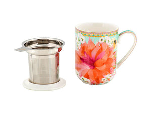 Teas & C's Dahlia Daze Lidded Mug With Infuser 340ML Sky
