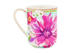 Teas & C's Dahlia Daze Lidded Mug With Infuser 340ML Sky Gift Boxed