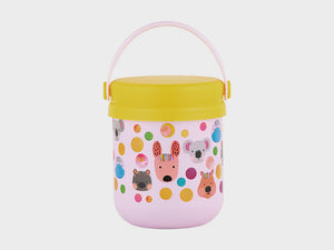 Kasey Rainbow Critters Children's Insulated Food Container 300ML Pink