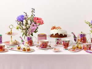Teas & C's Dahlia Daze Teapot With Infuser 1lt Pink