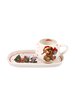 Honey Pot Bear Xmas Mug & Plate Set