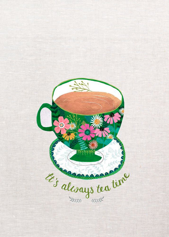 It's Always Tea Time Green Cup