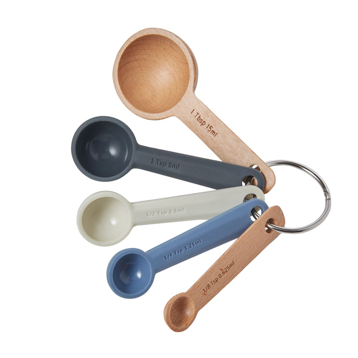 Cosy Silicone/Wood Measuring Spoons Set of 5